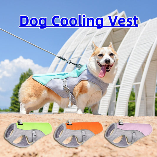 Summer Pet Dog Cooling Vest Heat Resistant Cool Dogs Clothes Breathable