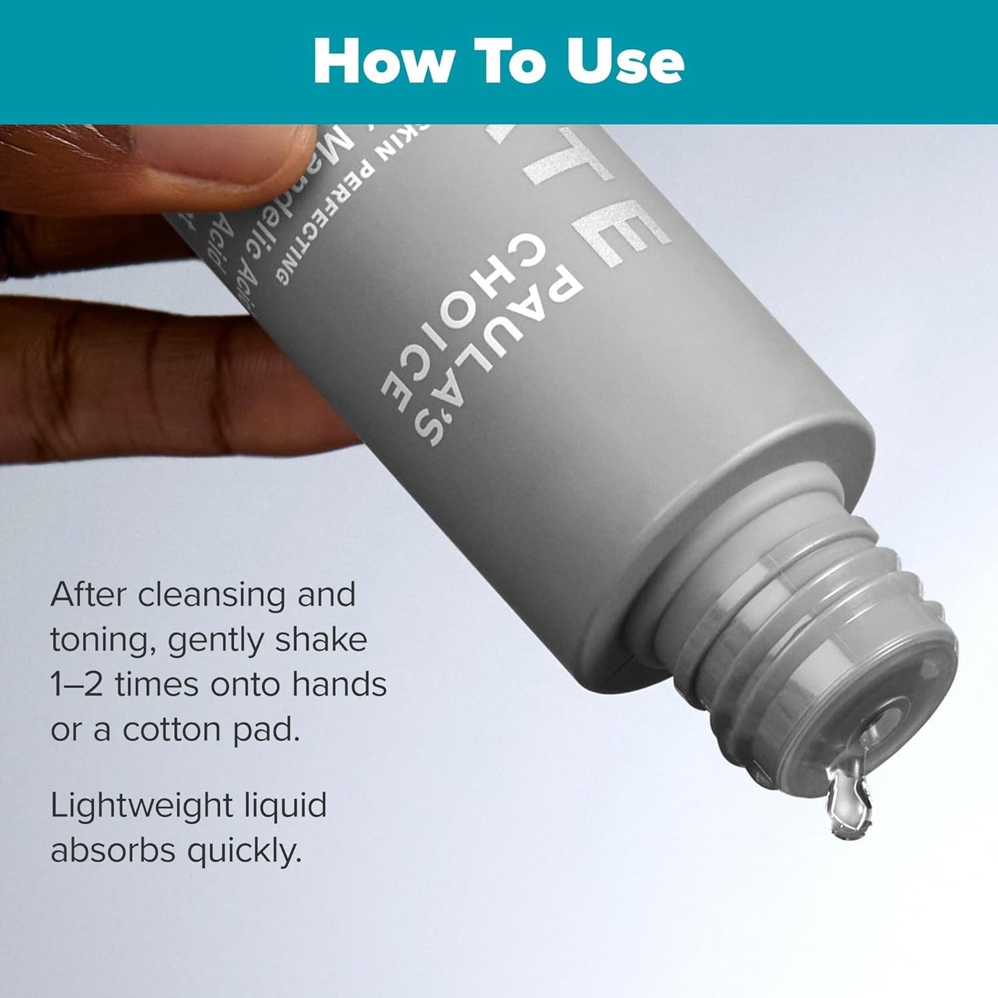 Paula’s Choice 6% Mandelic Acid + 2% Lactic Acid Exfoliant, Gentle Daily AHA Exfoliation for Discoloration, Bumpy Texture & Radiance, for Sensitive Skin, Fragrance-Free