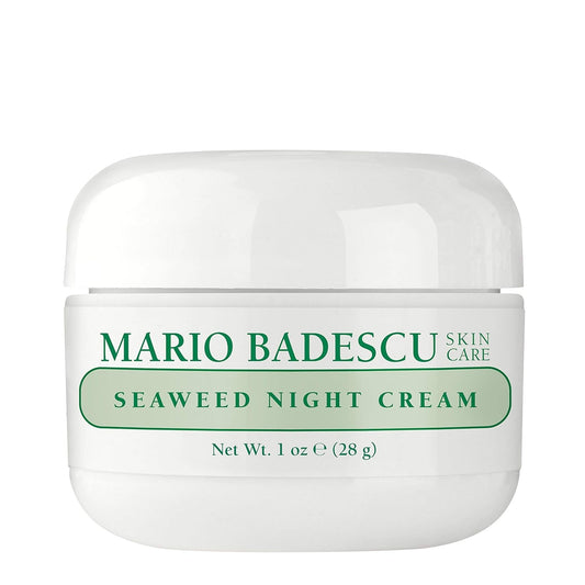 Mario Badescu Seaweed Night Cream for Women Anti Aging Oil-Free Moisturizer with Collagen & Sodium Hyaluronate, Ideal for Combination