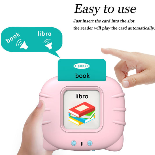 Lapare Audible Learning Toy with Music for Toddler Age 1 2 3 4 5, 520 Sight Words Talking Flash Cards Toy for Girls to Learn Alphabet Number Color Shapes and More