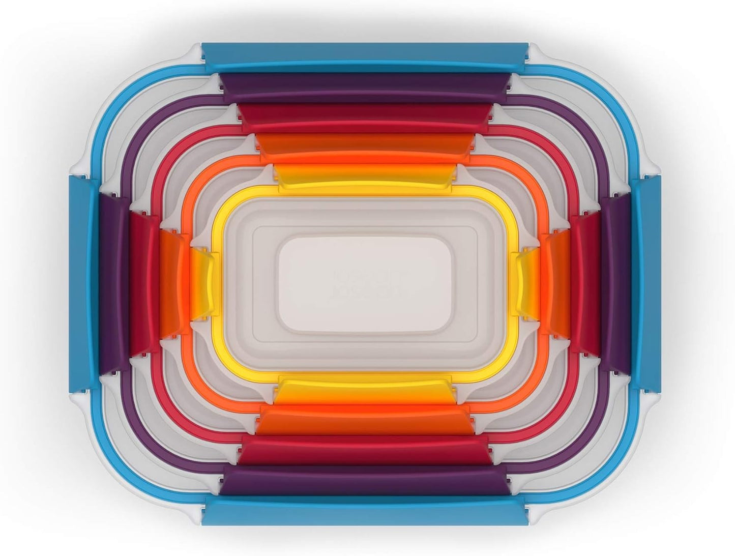 Joseph Joseph Nest Lock Plastic BPA Free Food Storage Container Set with Lockable Airtight Leakproof Lids, 10-Piece, Multi-Color